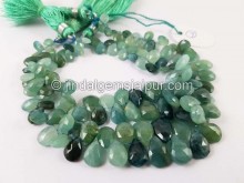 Grandidierite Shaded Faceted Pear Beads